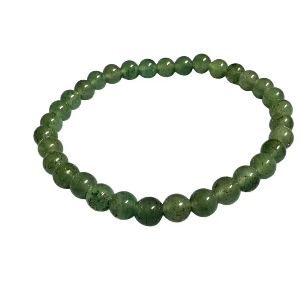 Chlorite Phantom Quartz Bead Bracelet chlorite phantom